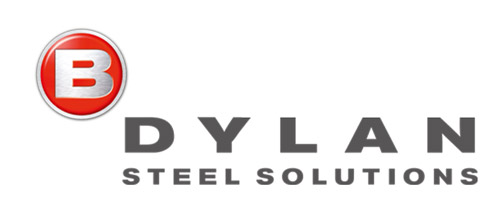 logo dylan steel solutions grey red